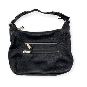 Cole Haan Black Pebbled Leather Hobo Shoulder Bag